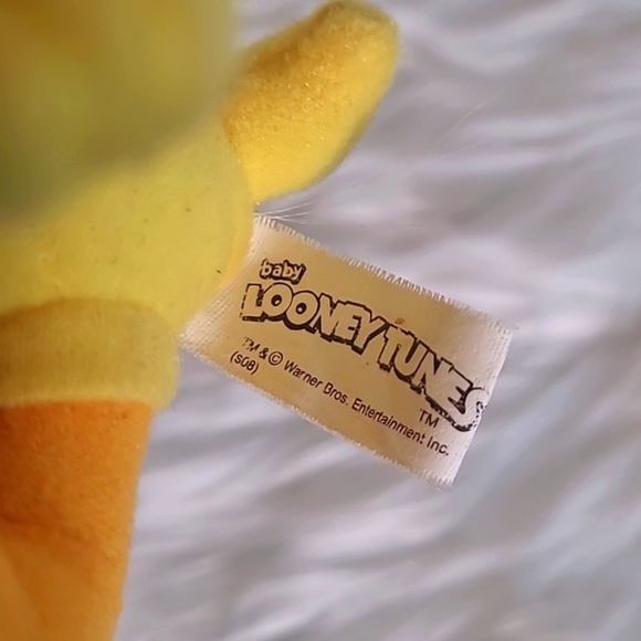 Vintage 90s Nanco Baby Looney Tunes Tweety Bird Tweety Pie Bib Plush Stuffed Toy - Picture 13 of 14